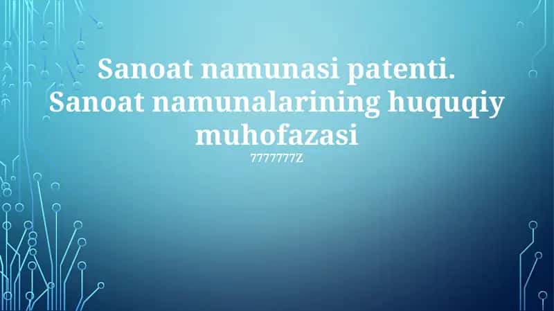 Sanoat dizayn patenti