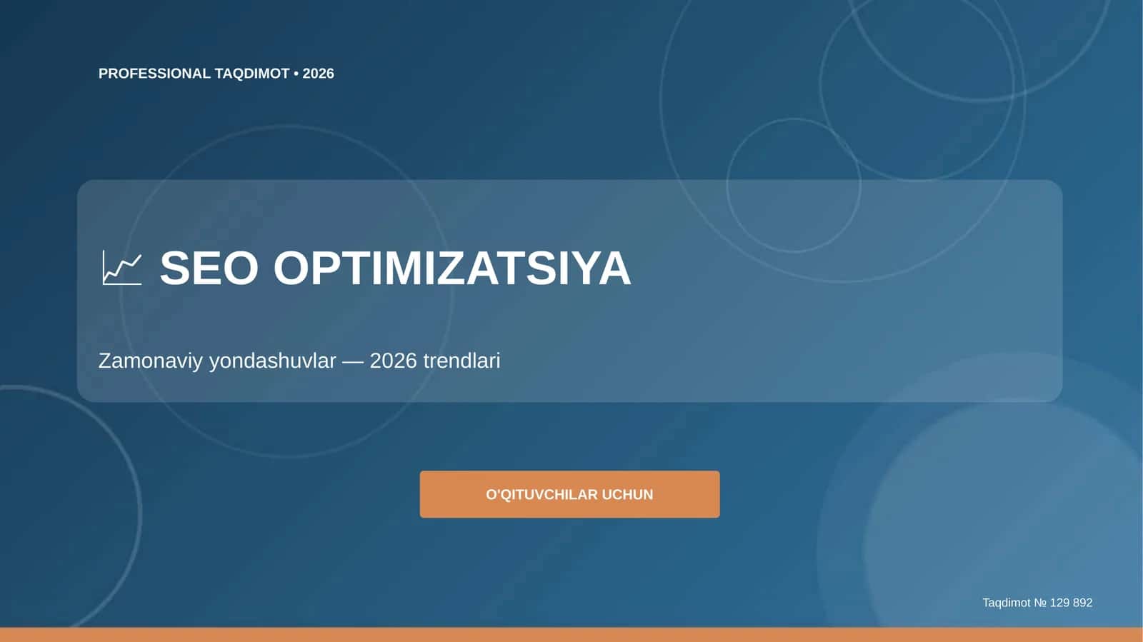 SEO OPTIMIZATSIYA