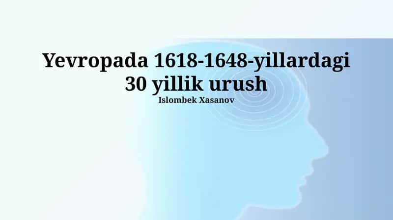 Yevropada 1618-1648-yillardagi 30 yillik urush