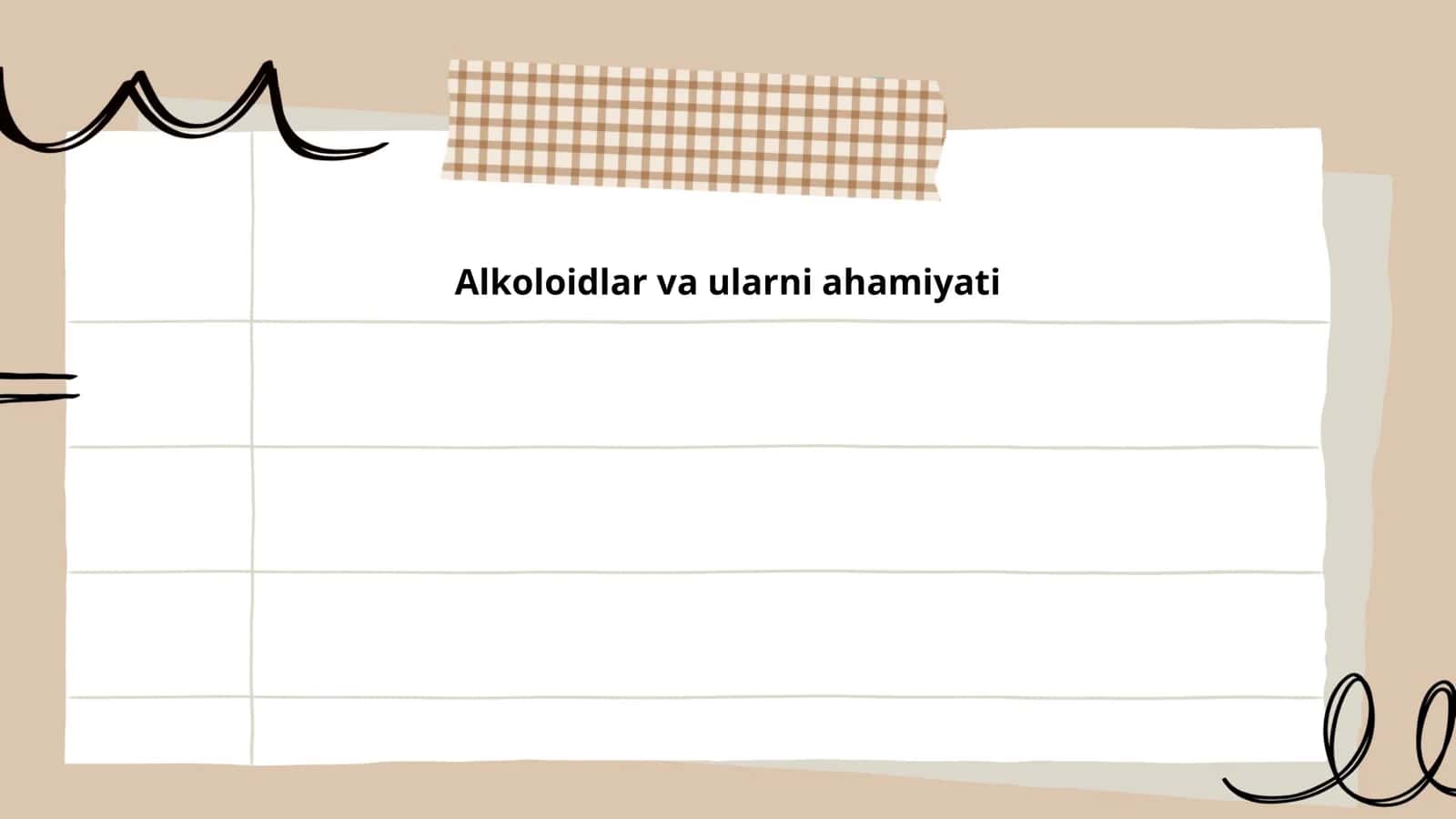 Alkoloidlar va ularni ahamiyati