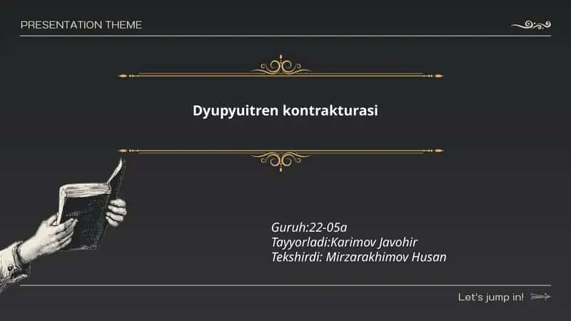 Dyupyuitren kontrakturasi