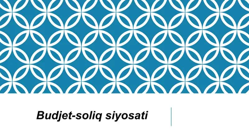 Budjet-soliqsiyosati