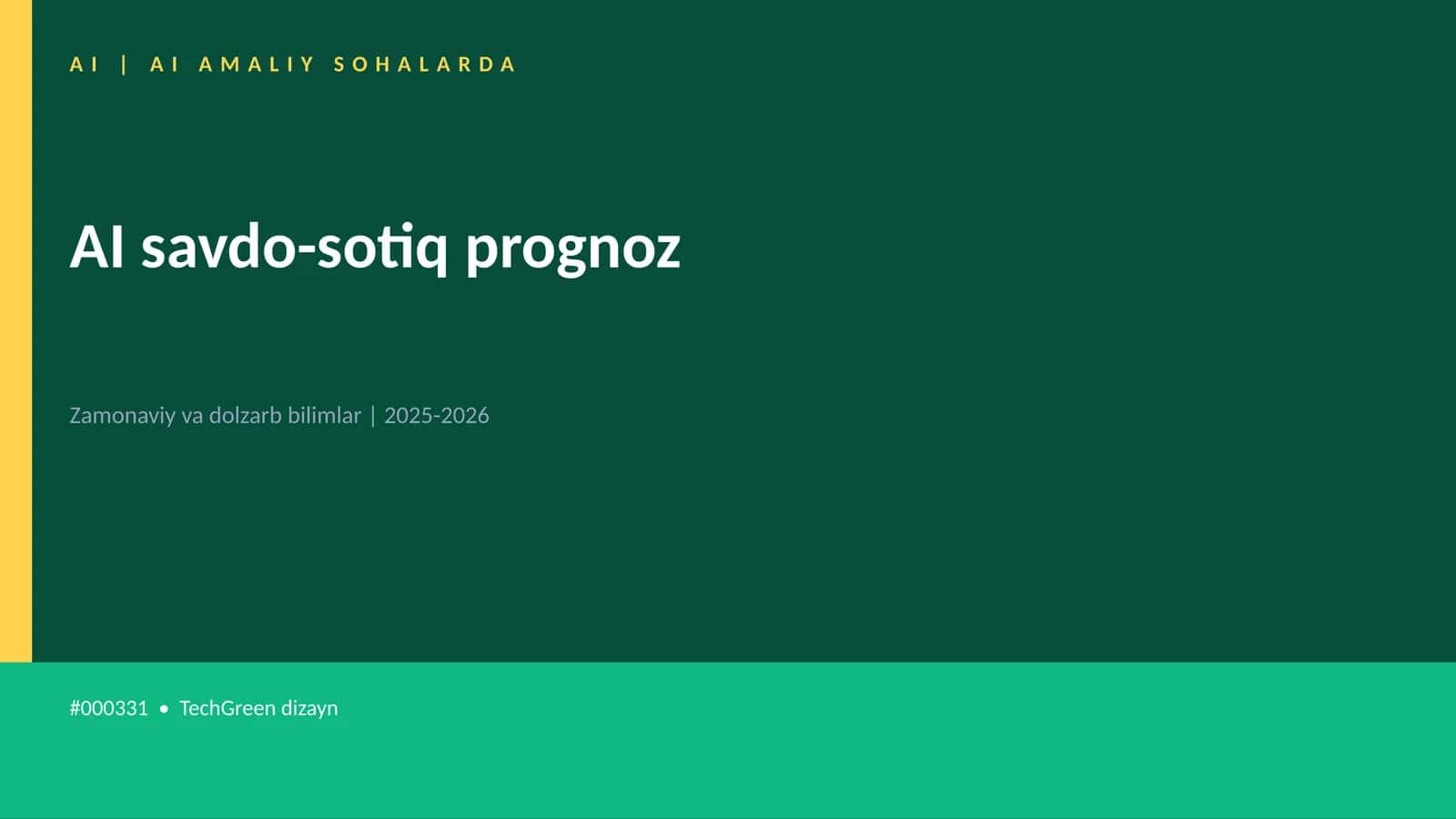 AI savdo-sotiq prognoz