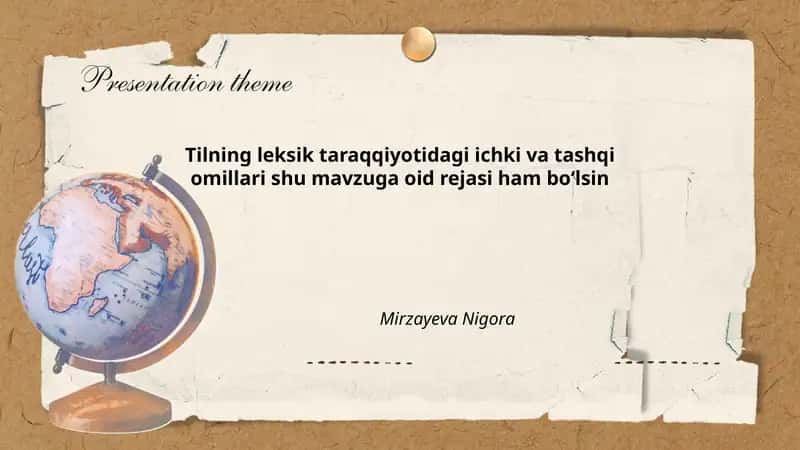 Tilning leksik taraqqiyoti