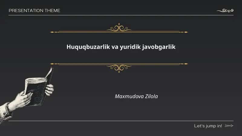 Huquqbuzarlik va yuridik javobgarlik