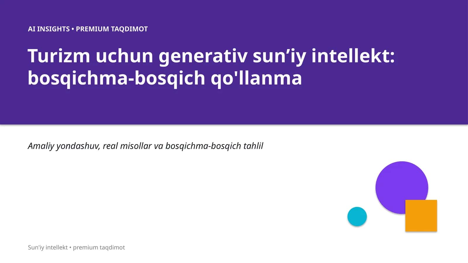 Sun'iy intellekt turizm uchun