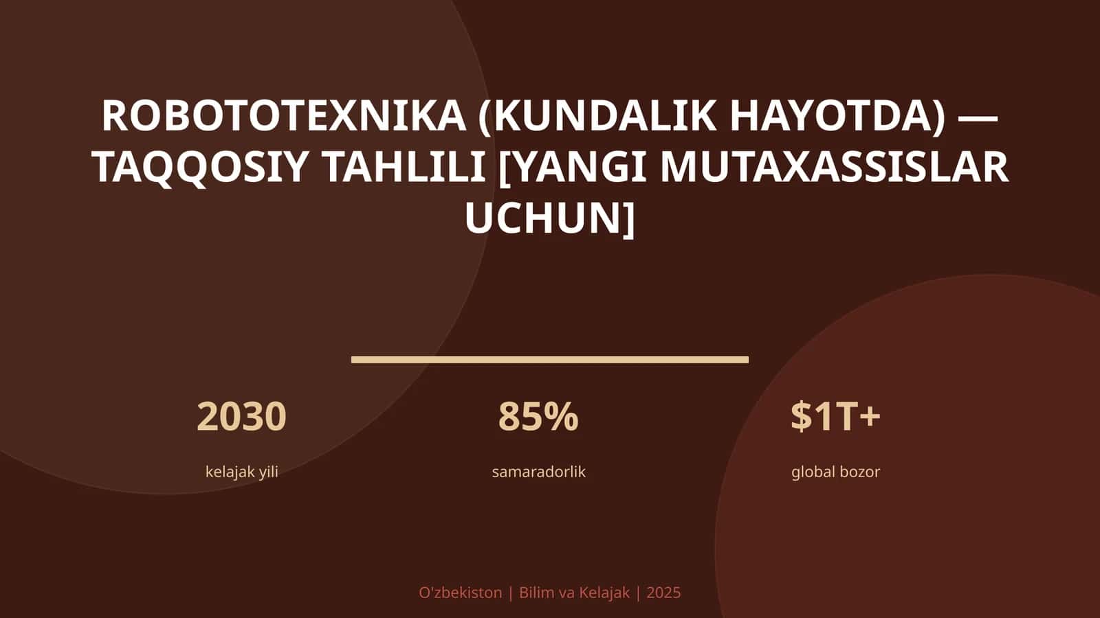 Robototexnika (kundalik hayotda) — taqqosiy tahlili [yangi mutaxassislar uchun]