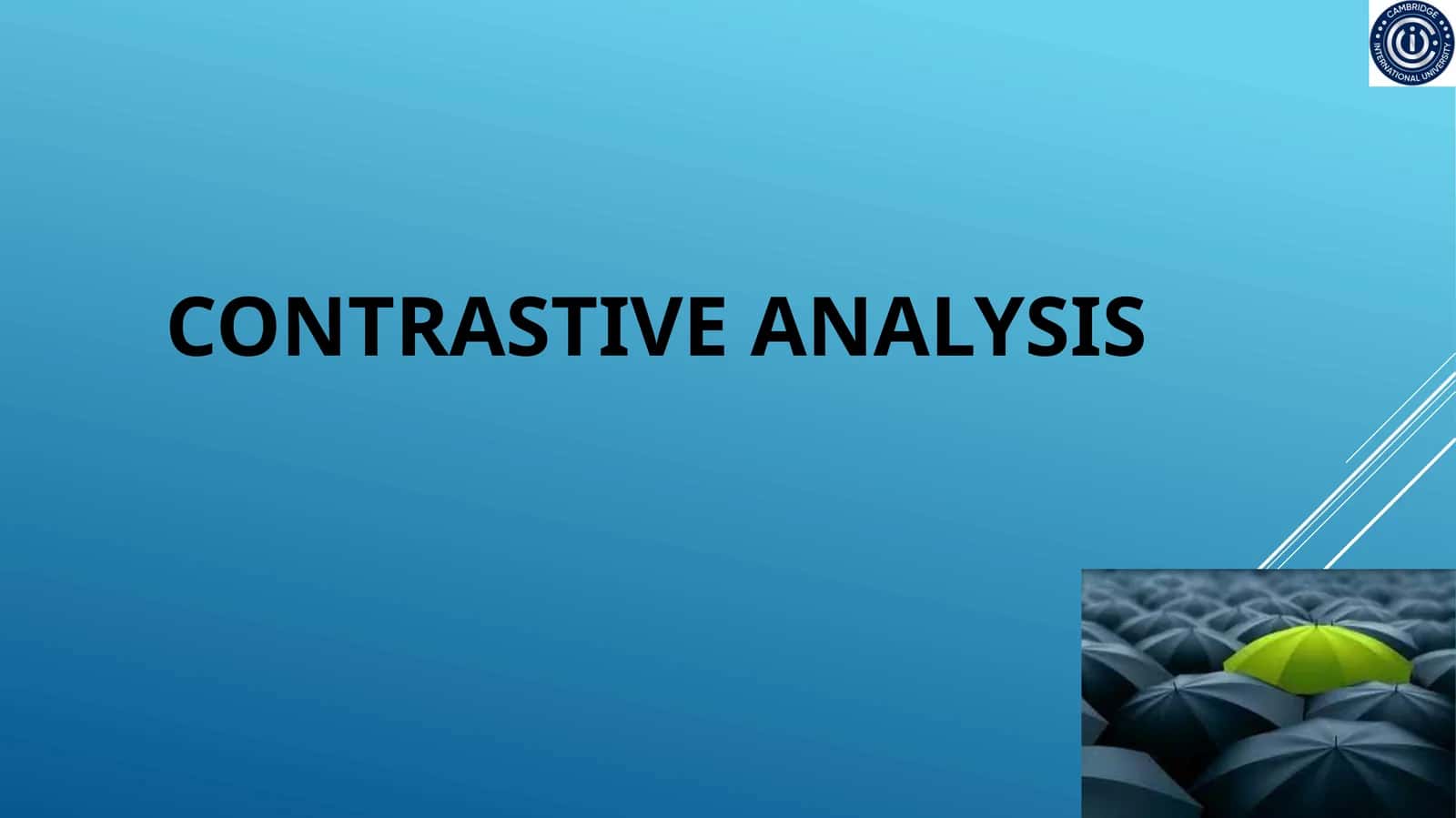 Contrastive analysis