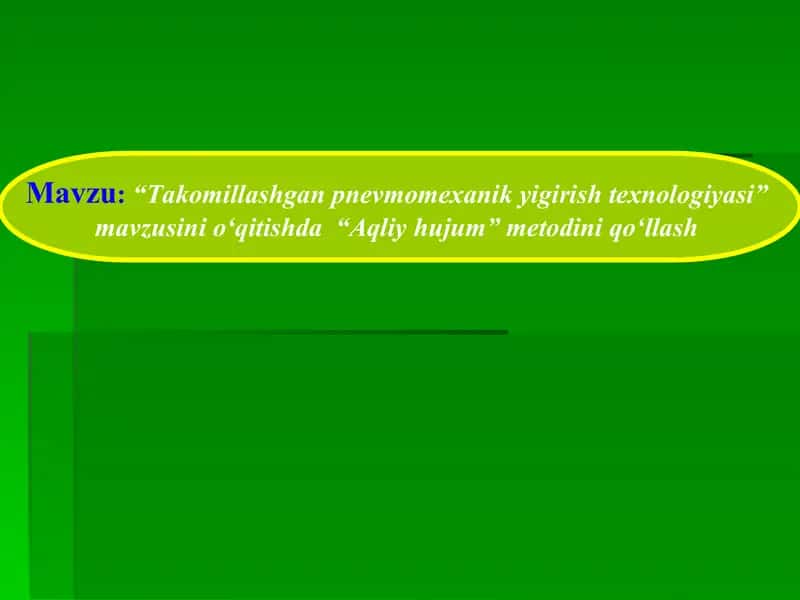 Pnevmomexanik yigirish texnologiyasi