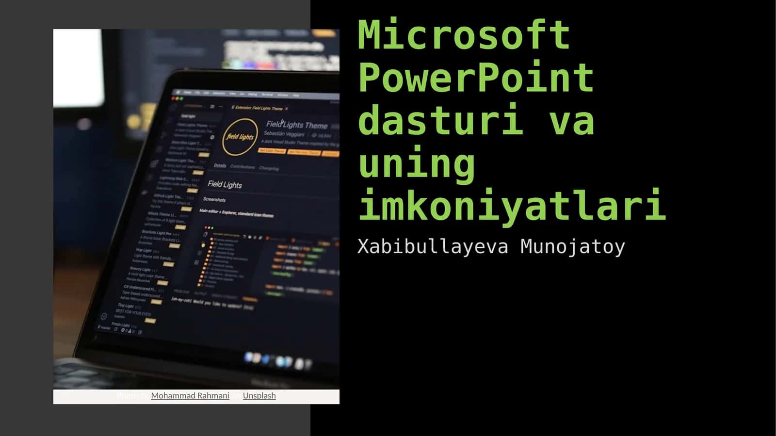 PowerPoint dasturi va uning imkoniyatlari