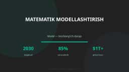 Matematik modellashtirish