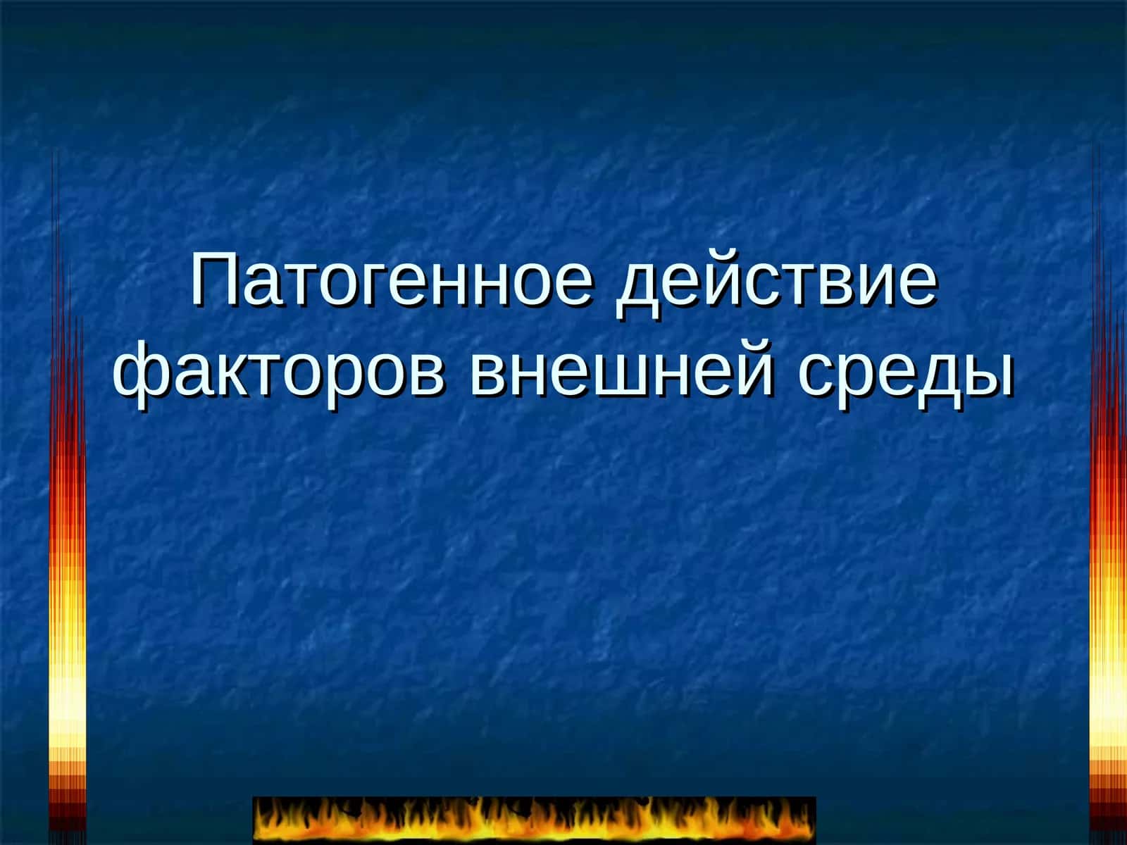 [Патогенное действие факторов внешней среды]