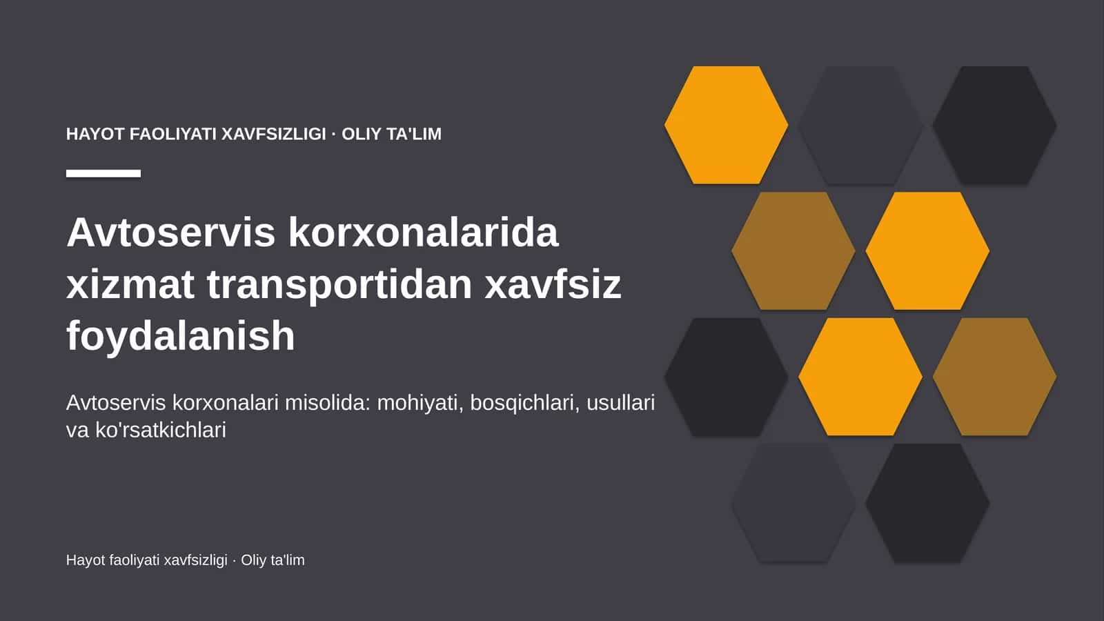 Avtoservis korxonalari misolida: mohiyati, bosqichlari, usullari va ko'rsatkichlari