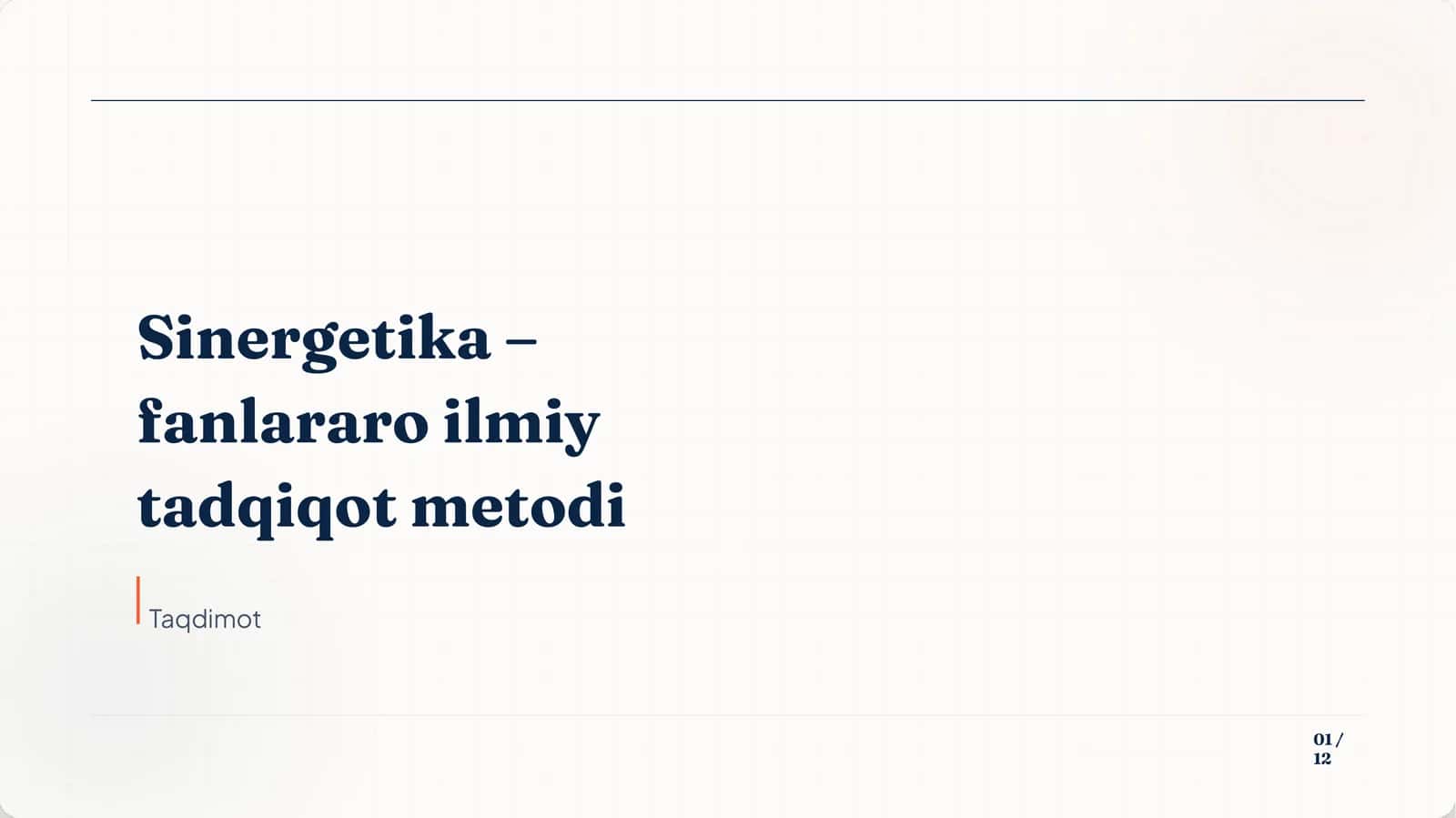[Sinergetika – fanlararo ilmiy tadqiqot metodi]