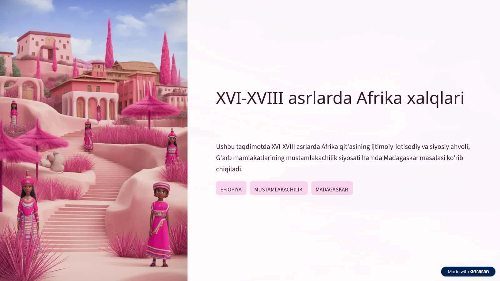 XVI-XVIII asrlarda Afrika xalqlari