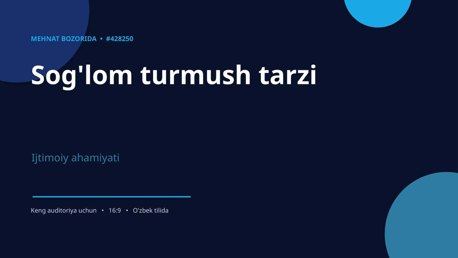 Sog'lom turmush tarzi