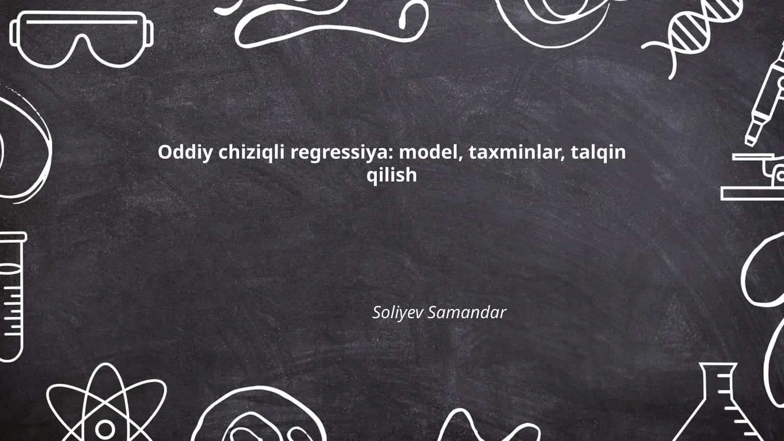 Oddiy chiziqli regressiya modeli