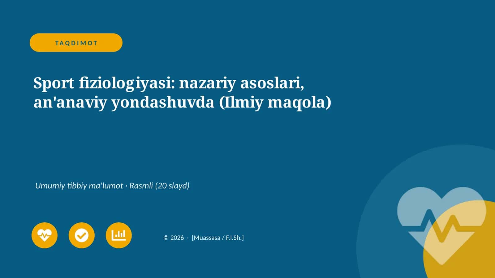 Sport fiziologiyasi: nazariy asoslari, an'anaviy yondashuvda (Ilmiy maqola)
