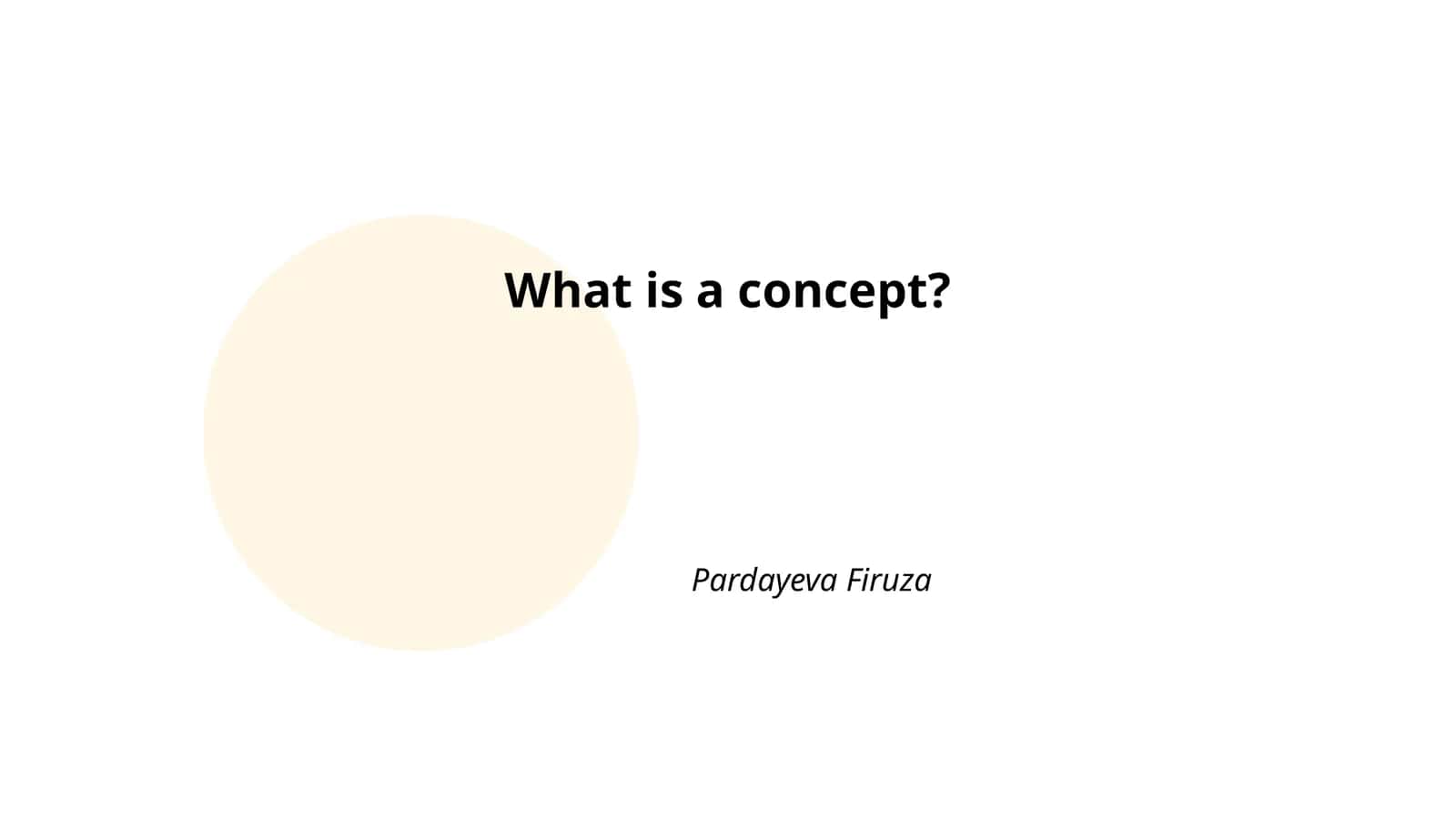 What is a concept?