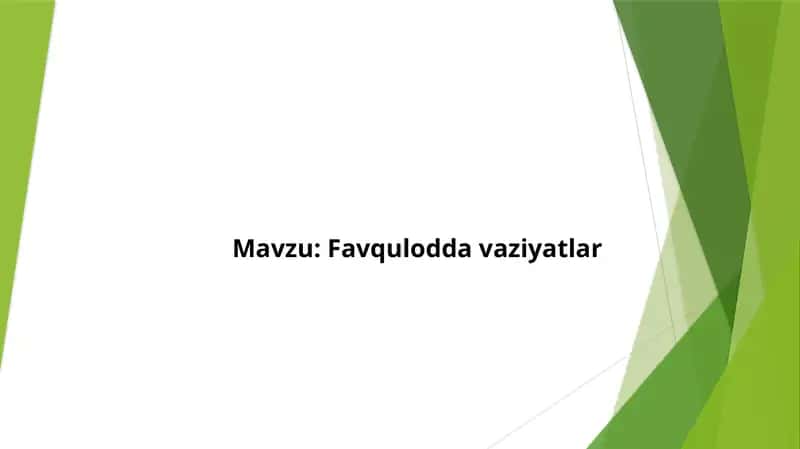 Favqulodda vaziyatlar