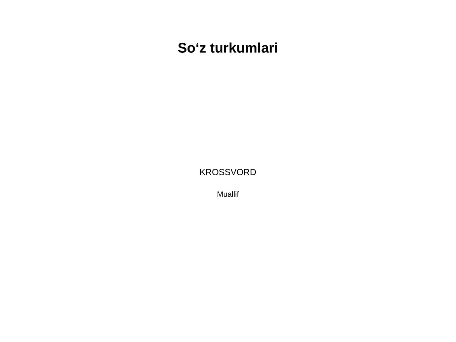 KROSSVORD