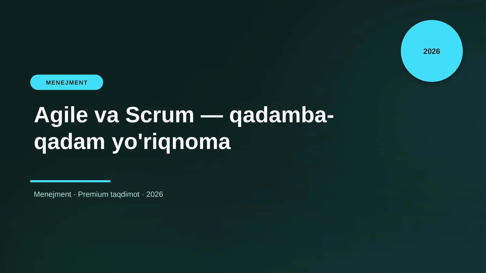 Agile va Scrum — qadamba-qadam yo'riqnoma