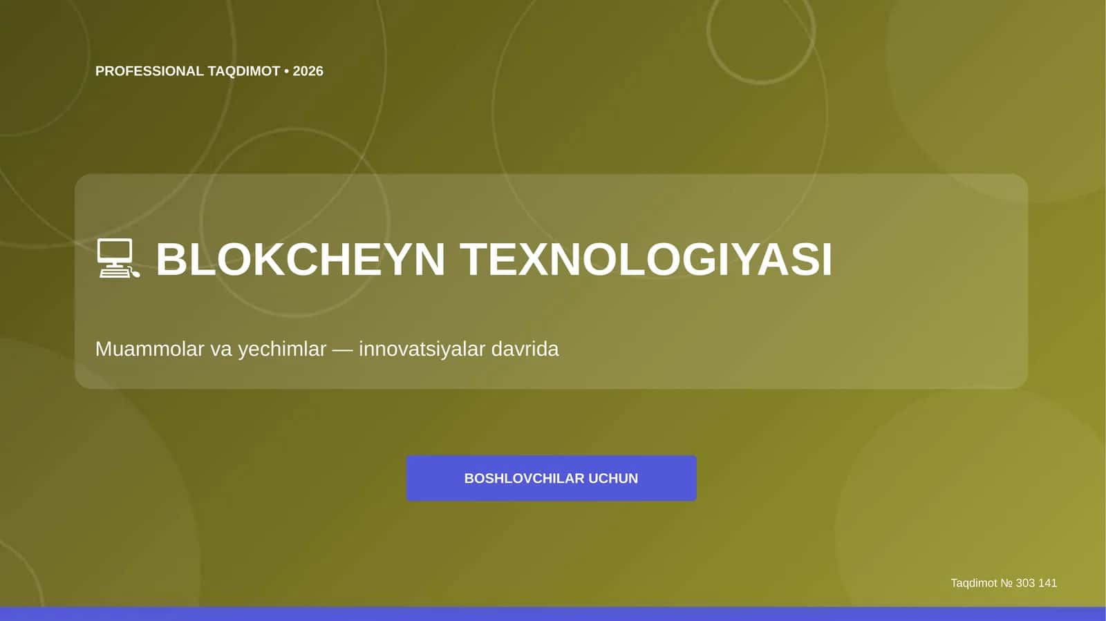 BLOKCHEYN TEXNOLOGIYASI