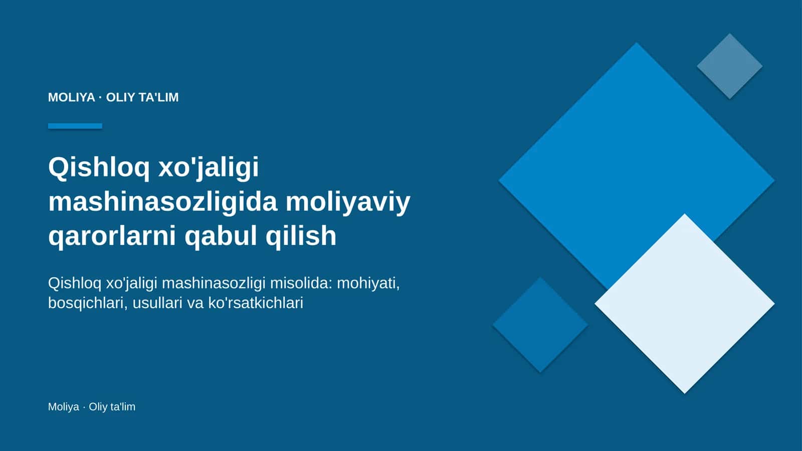 qishloq xo'jaligi mashinasozligida moliyaviy qarorlarni qabul qilish 6376