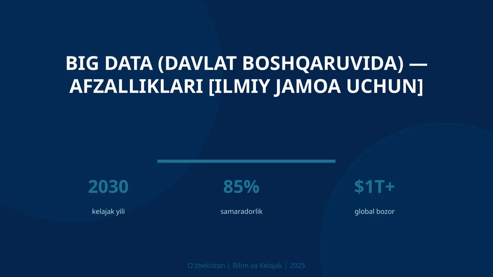 Big Data (davlat boshqaruvida) — afzalliklari [ilmiy jamoa uchun]