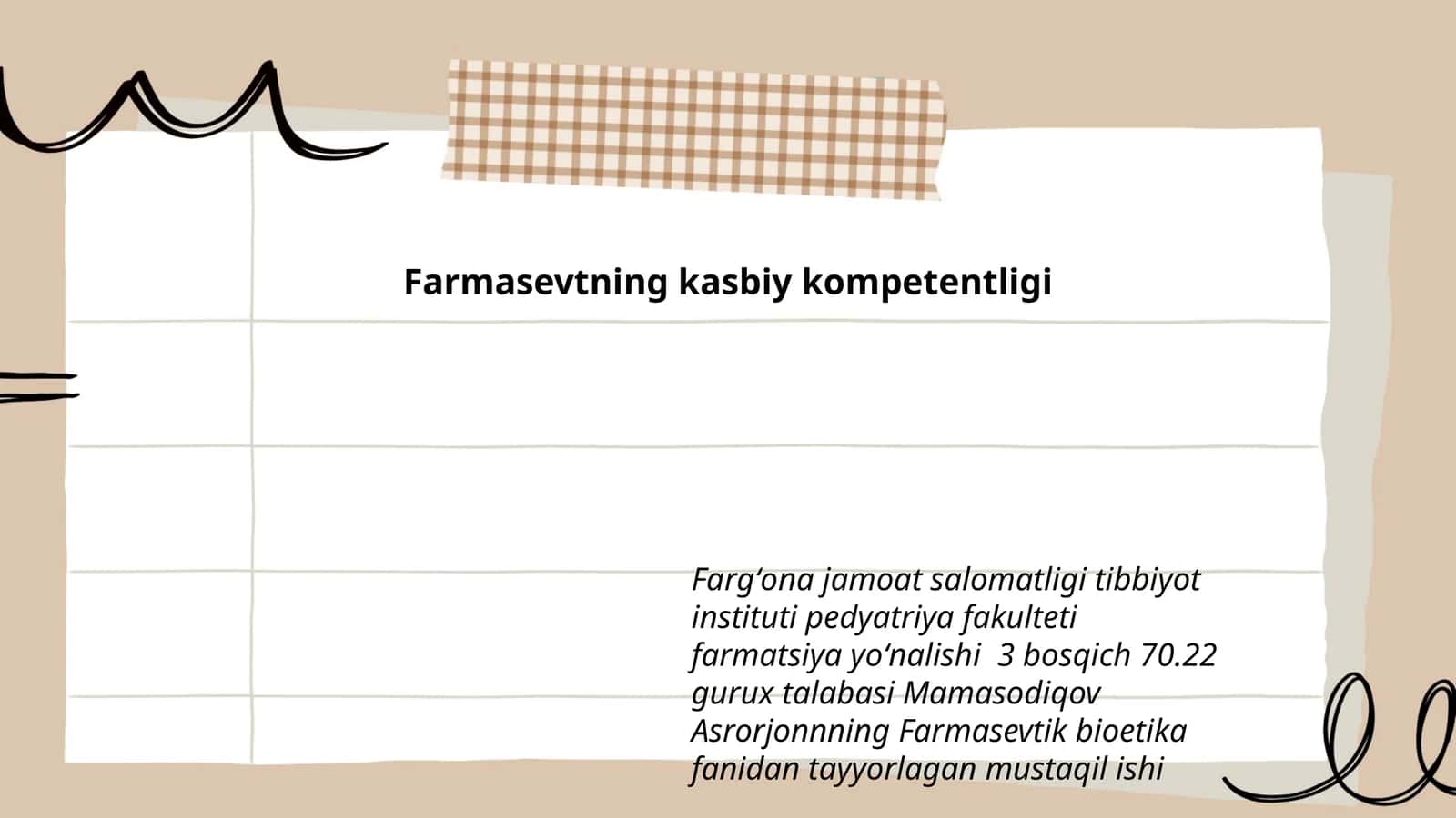 Farmasevtning kasbiy kompetentligi