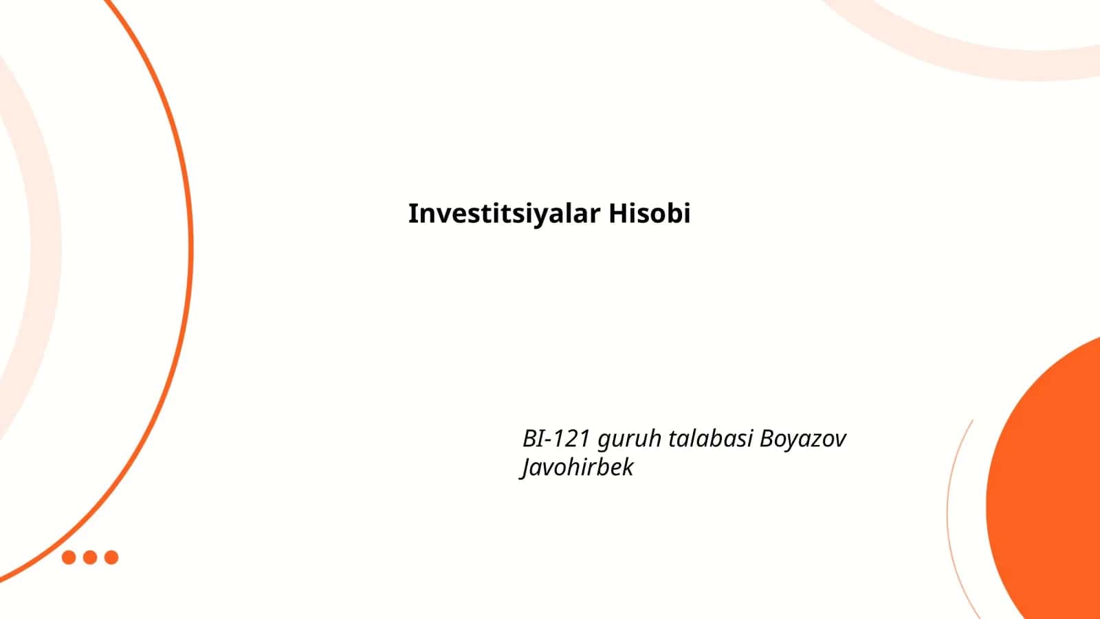 Investitsiyalar Hisobi