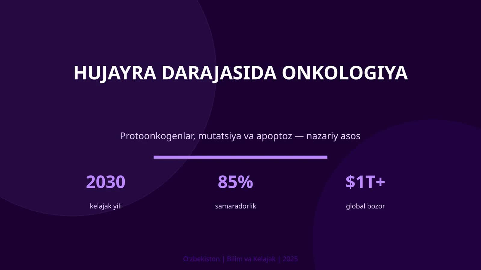 HUJAYRA DARAJASIDA ONKOLOGIYA
