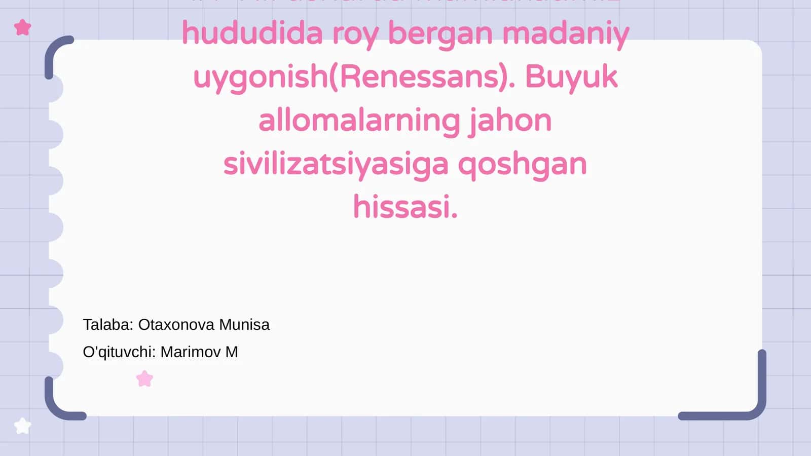 IX-XII asrlarda Madaniy Uygonish Davri