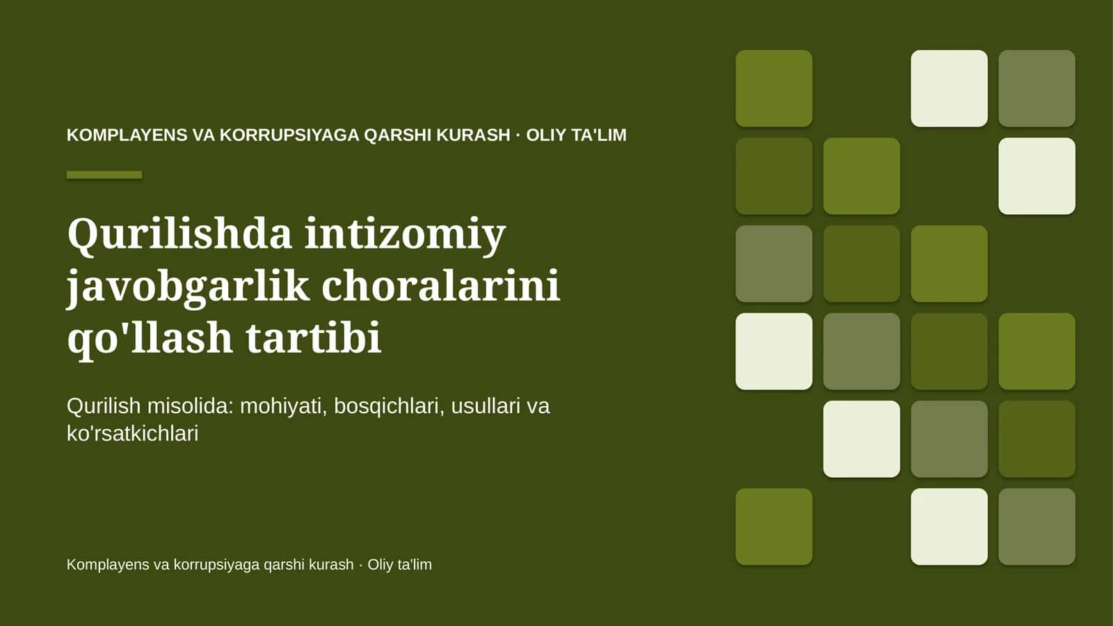 qurilishda intizomiy javobgarlik choralarini qo'llash tartibi 8232