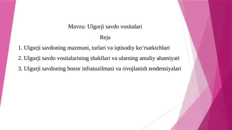 Ulgurji savdo vositalari