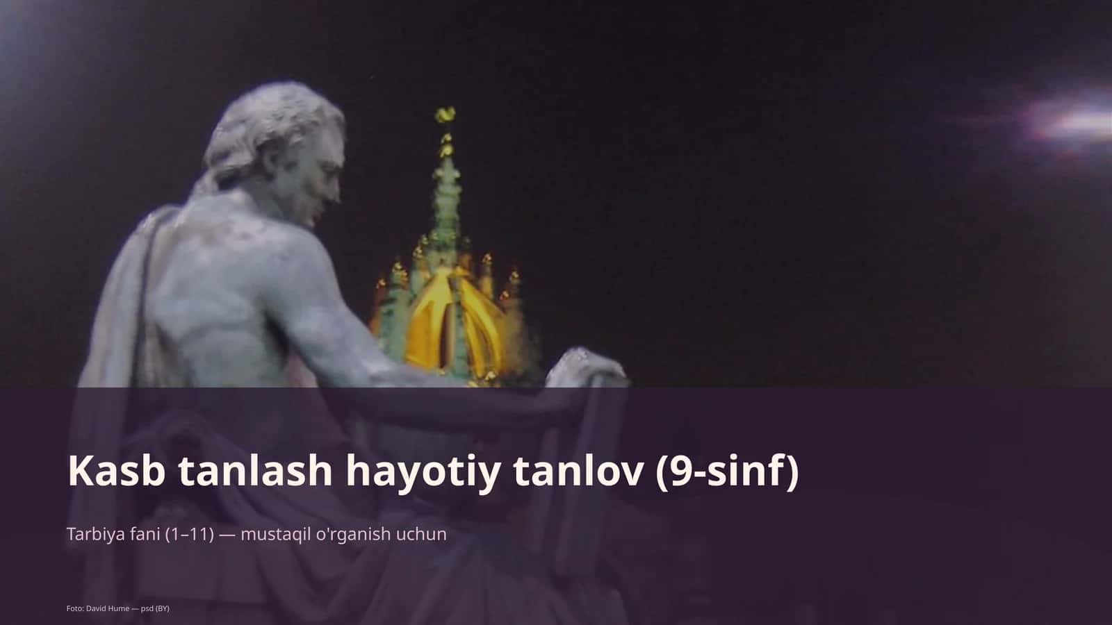 Kasb tanlash hayotiy tanlov (9-sinf)