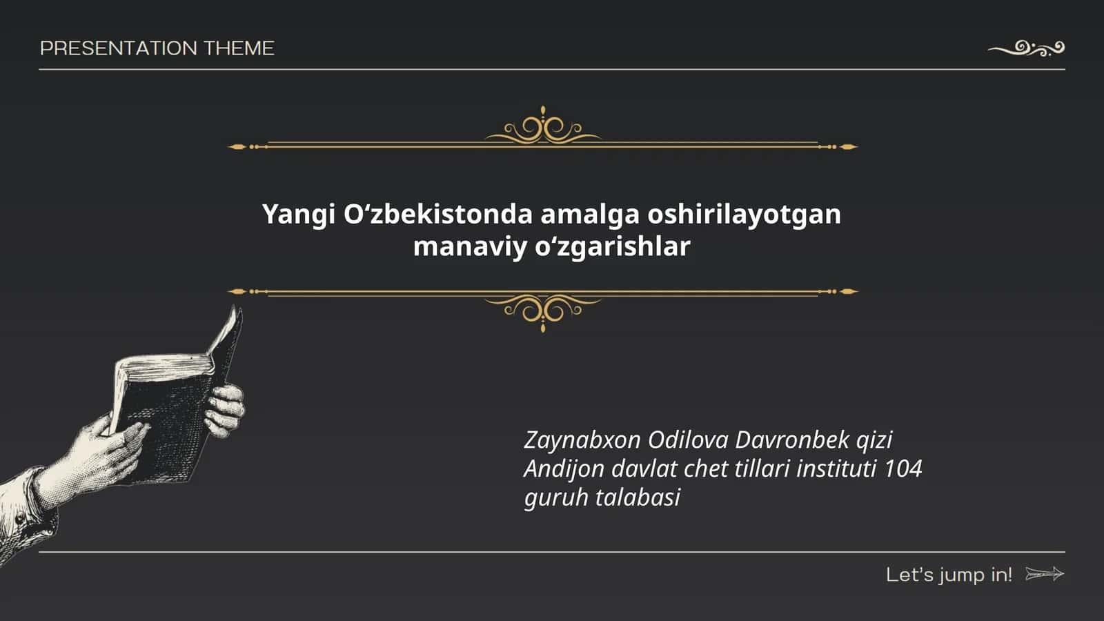Yangi Oʻzbekistonda amalga oshirilayotgan manaviy oʻzgarishlar