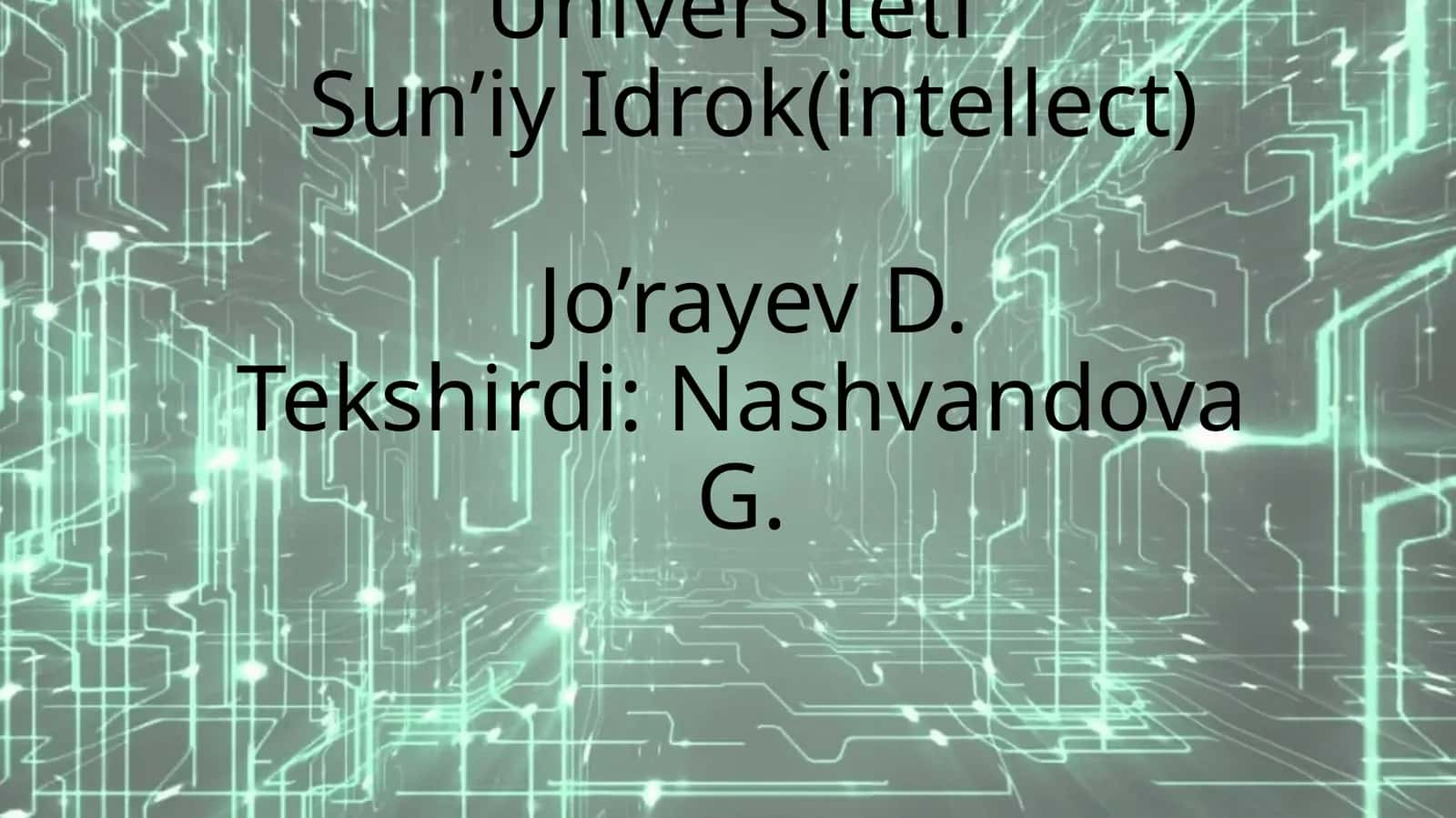 Sun’iy Idrok