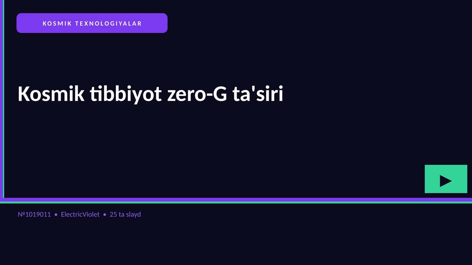 Kosmik tibbiyot zero-G ta'siri