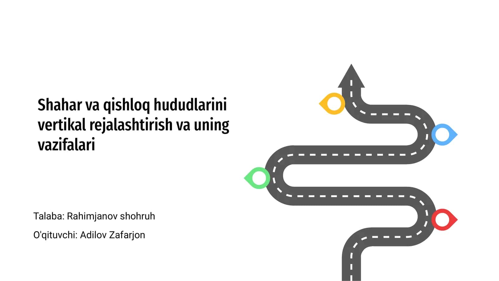 Shahar va qishloq hududlarini vertikal rejalashtirish va uning vazifalari