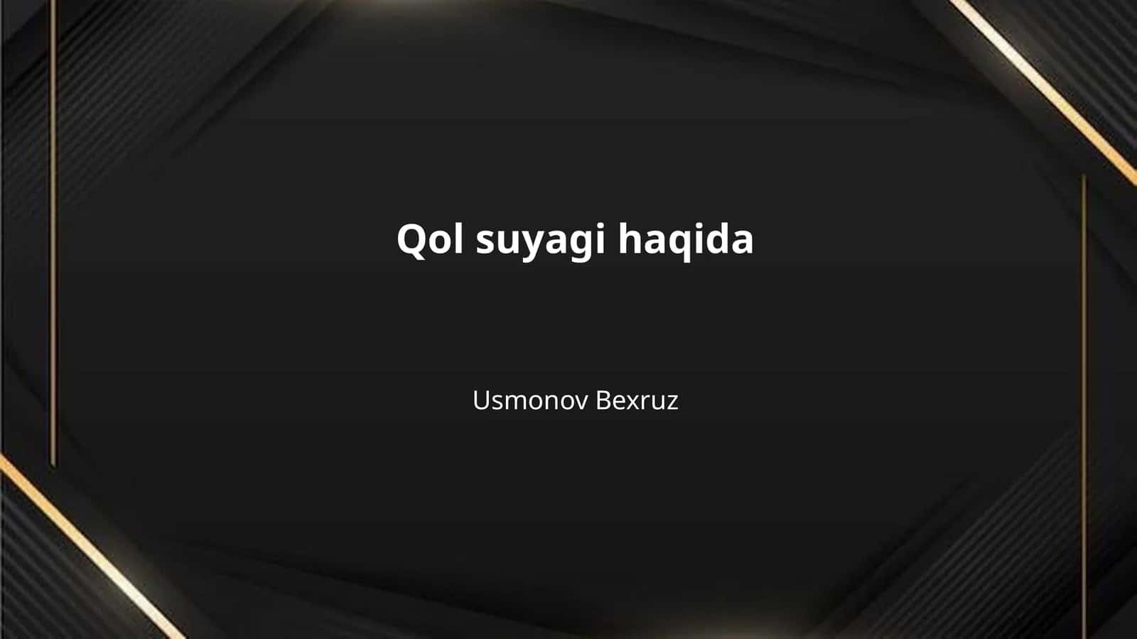 Qol suyagi haqida