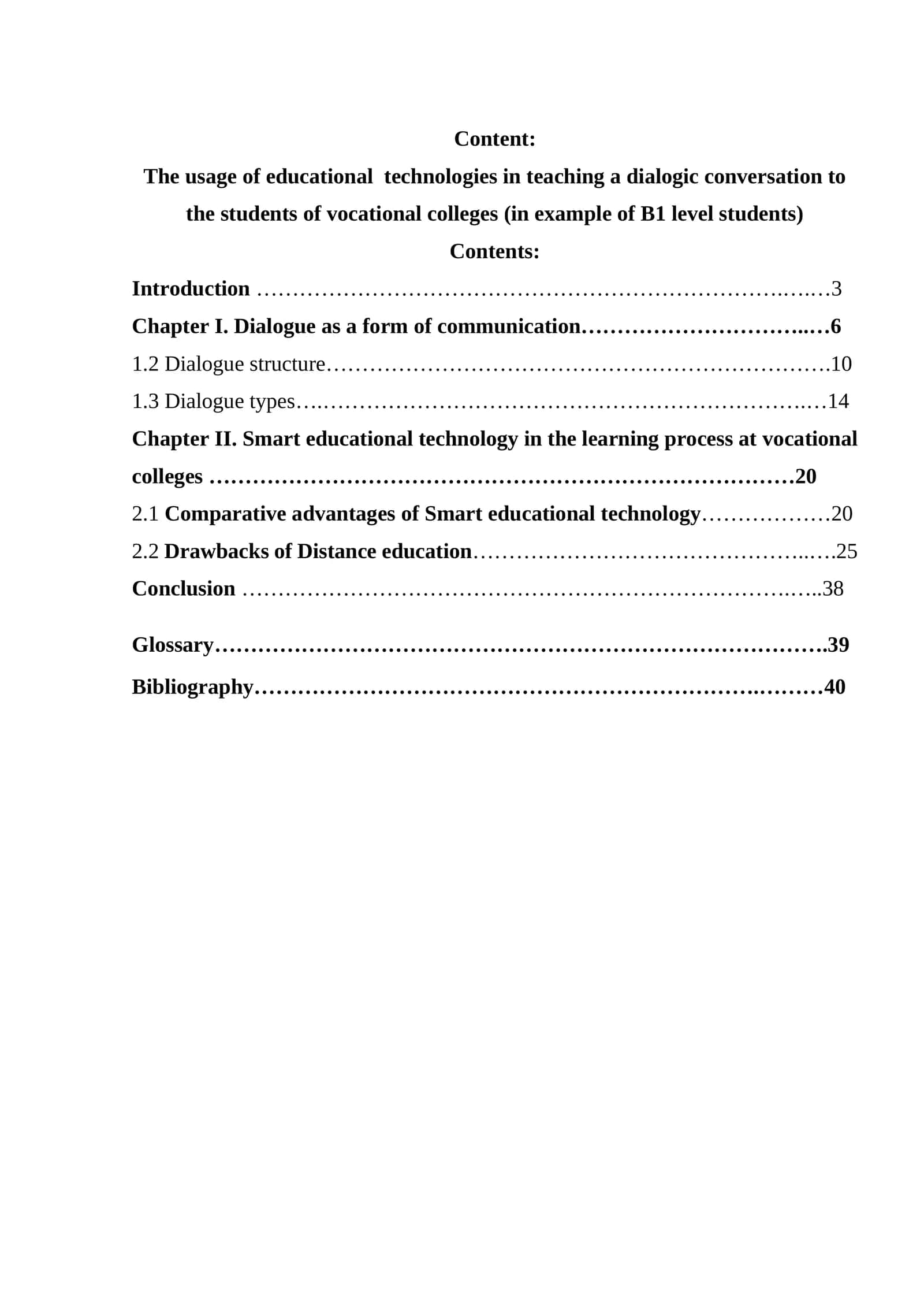 The usage of educational technologies in teaching a dialogic conversation to the students of vocational colleges (in example of B1 level students)