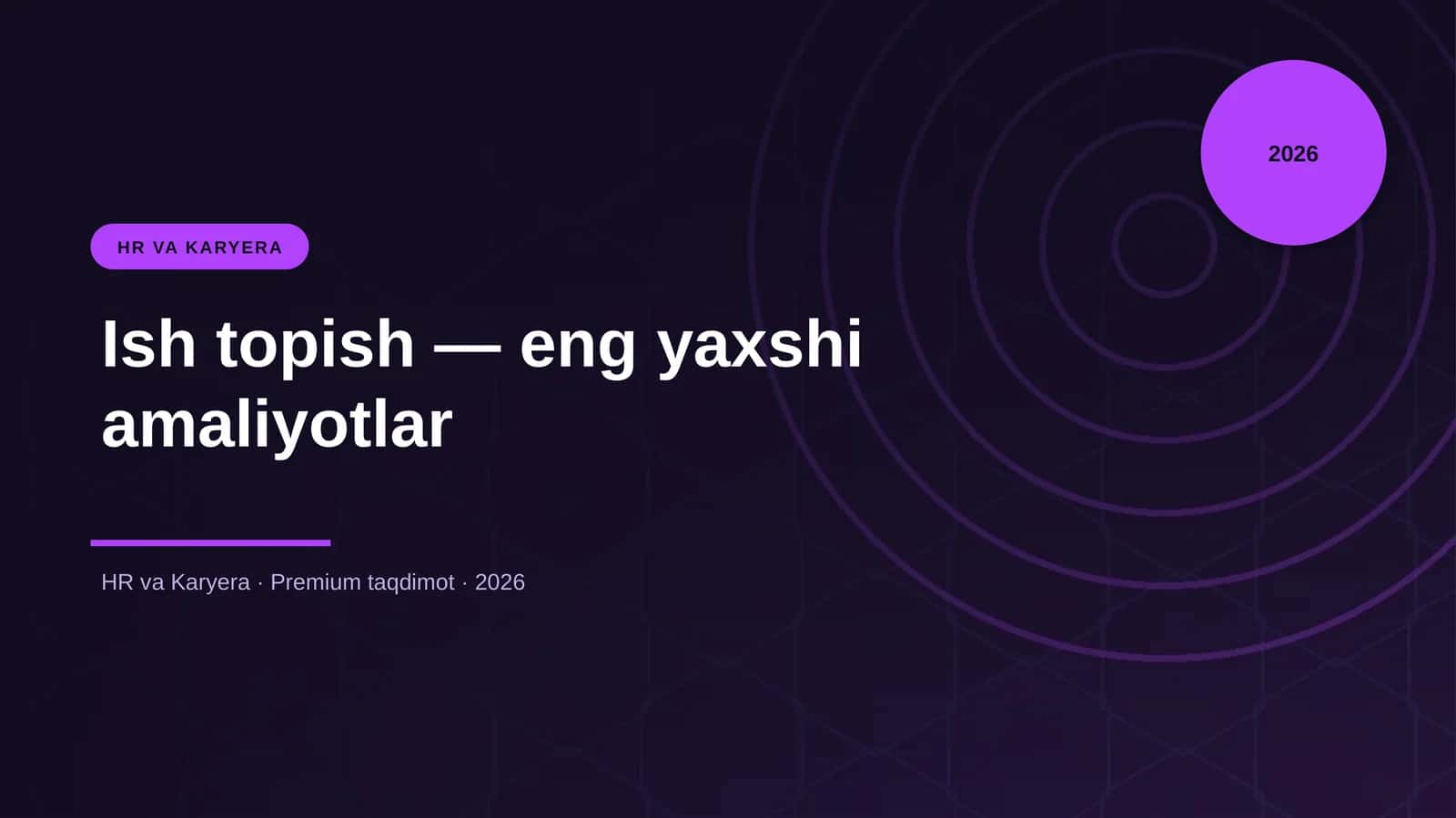 Ish topish — eng yaxshi amaliyotlar