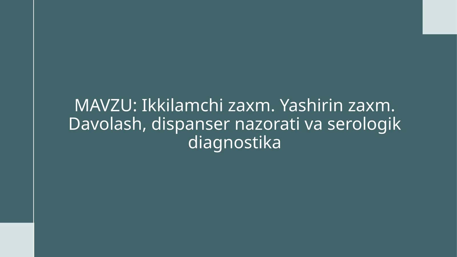 Zaxm Diagnostikasi