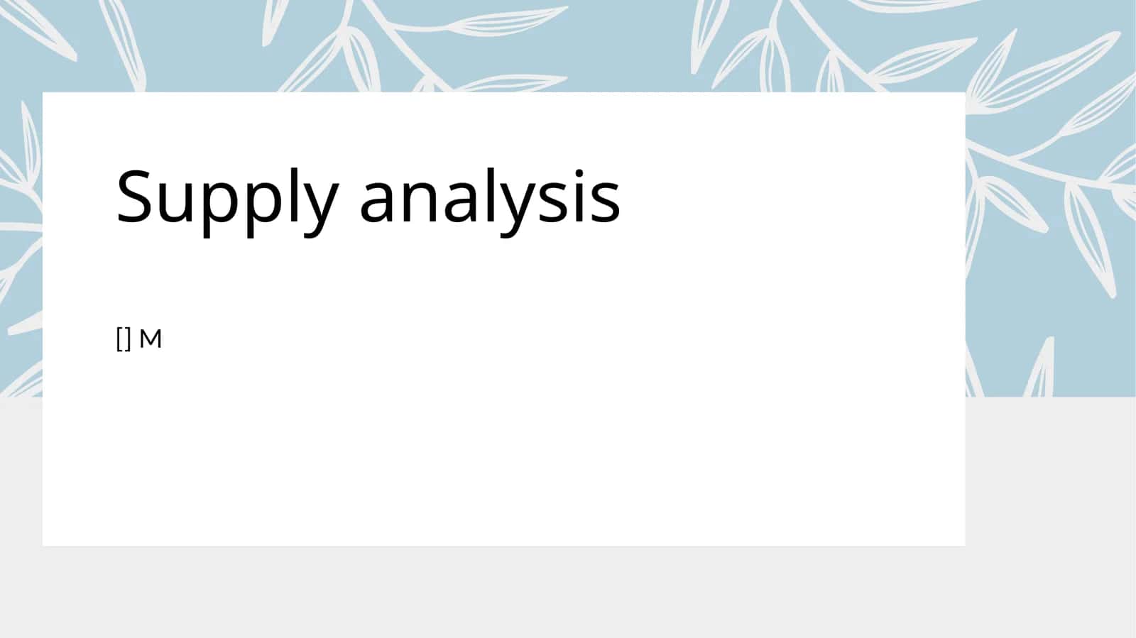 Price Elasticity of Supply