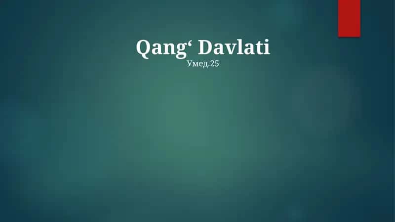 Qangʻ Davlati