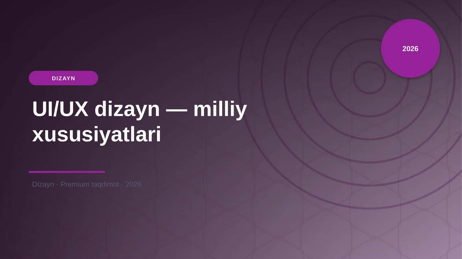 UI/UX dizayn - milliy xususiyatlari