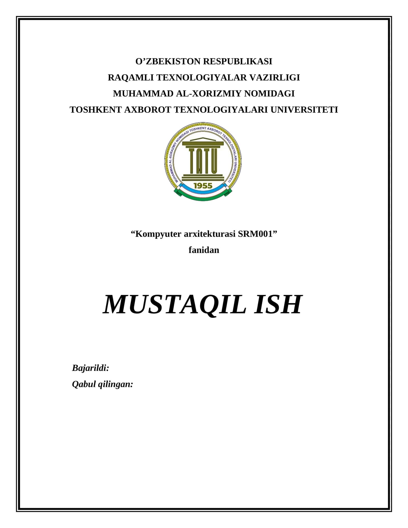 Turli soxalar uchun mo‘ljallangan super kompyuterlar va kompyuter tizimlari. MUSTAQIL ISH