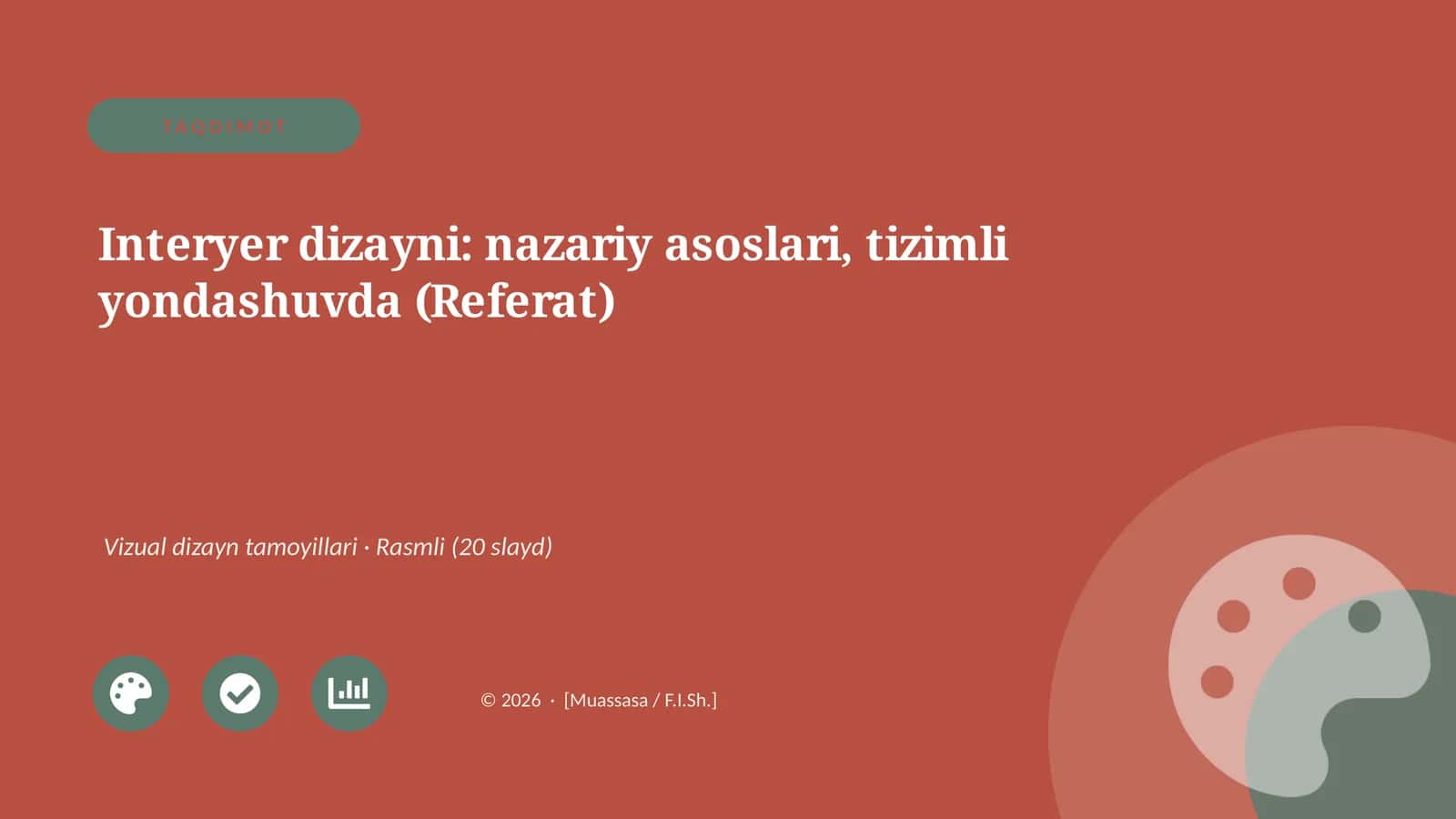 Interyer dizayni: nazariy asoslari, tizimli yondashuvda (Referat)
