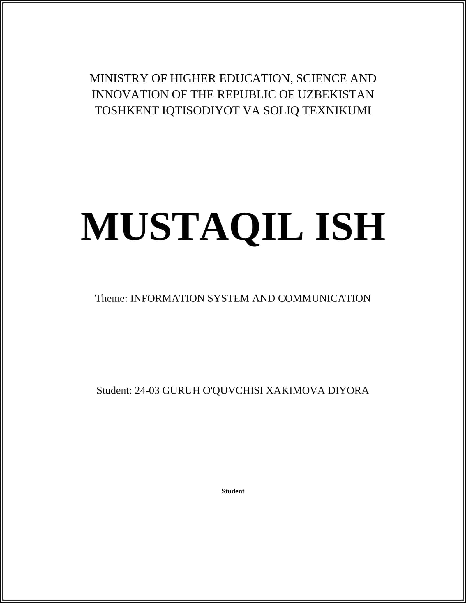 Information System architecture (ISA)